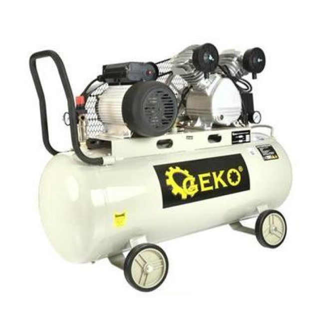 Geko 100 literes V motoros olajos kompresszor, 9BAR, 390L/perc