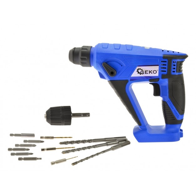 GEKO Akkus ütvefúró géptest  SDS plus / 18 V Li-Ion