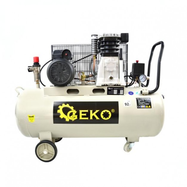 Geko 100 literes 9 BAR-os ékszíjas profi kompresszor