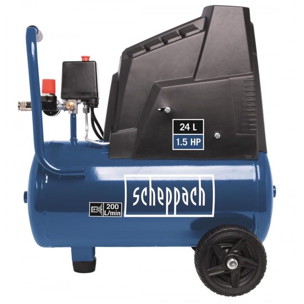 Scheppach 24 literes olajmentes kompresszor 1100 W, 8 bar