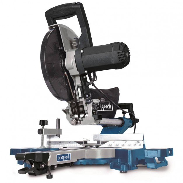 Scheppach kétsebességes, csúszósínes lézeres gérvágó 2000W/254mm