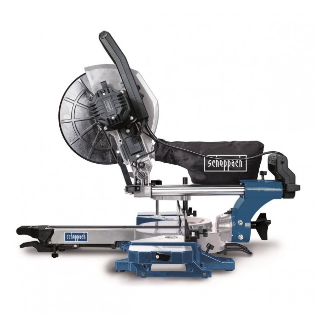 Scheppach kétsebességes, csúszósínes lézeres gérvágó 2000W/254mm