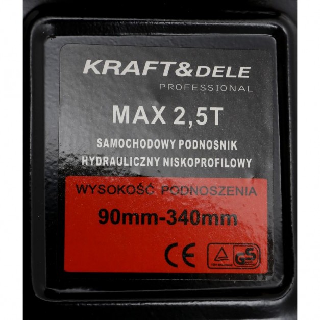 Kraft&Dele 2,5 tonnás alacsony profilú krokodil emelő 90-340mm