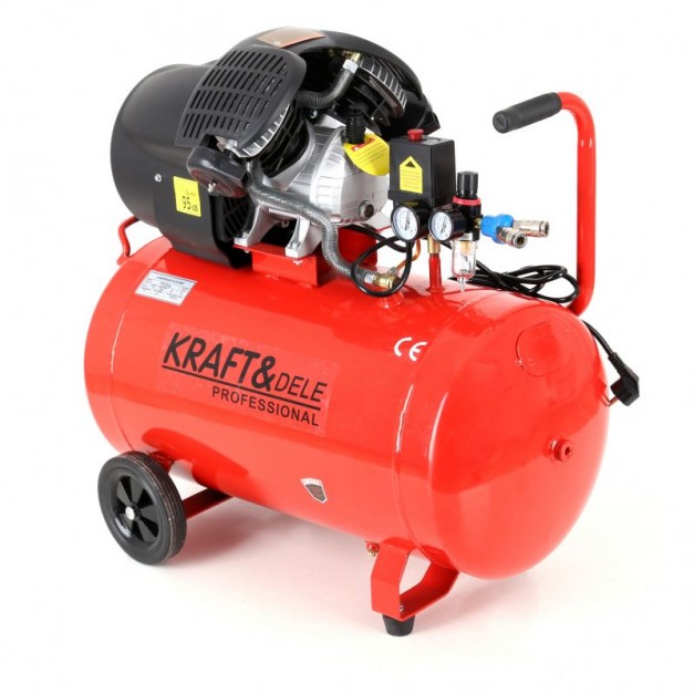 Kraft&Dele 100 literes 2 hengeres olajos kompresszor 3 kW, 530L/min