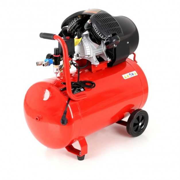 Kraft&Dele 100 literes 2 hengeres olajos kompresszor 3 kW, 530L/min