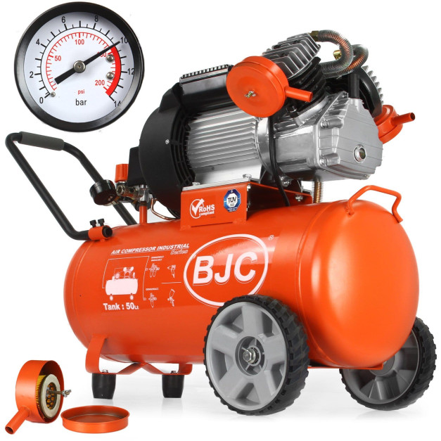 BJC profi 50 literes 2 hengeres olajos kompresszor 390L/ p 10 BAR