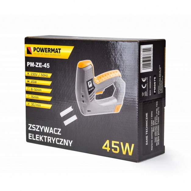 Powermat 45 W-os elektromos tűzőgép + 400 kapocs + 100 szeg