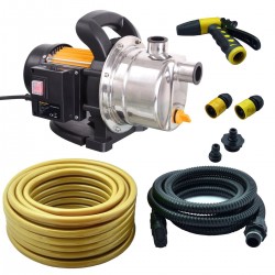 Riwall kerti inox szivattyú szett 1000W 3500L/óra
