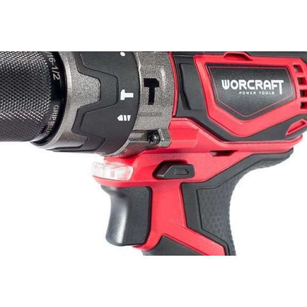 Worcraft akkus ütvefúró-csavarozó géptest, 20V, 13mm,Li-ion, 55Nm