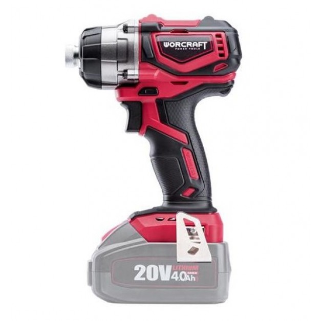 Worcraft akkus ütvecsavarozó géptest 20V, 1/4", Li-ion, 190Nm