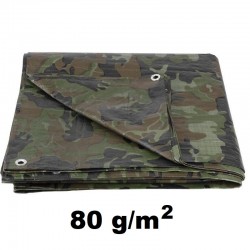 STR vízálló takaróponyva 2 x 4m, 80g/m², terepmintás