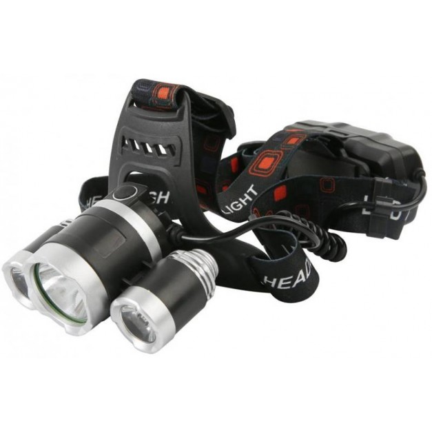 Strend Pro fejlámpa H931, T6 + 2 XPE 300 lm, 1200mAh, USB töltés
