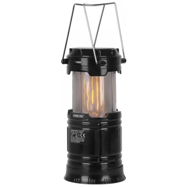 Strend Pro Camping láng hatású LED lámpa, 80 lm, 1200mAh, USB kime