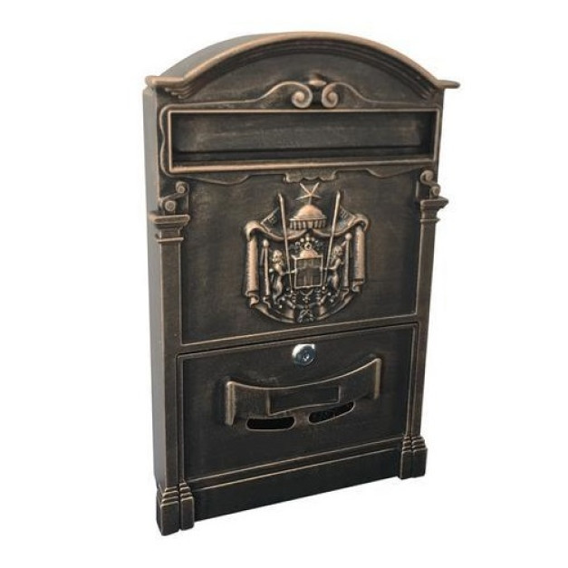 STR alu postaláda, 410x255x90 mm, antikolt bronz