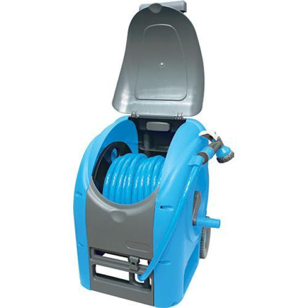 AQUACRAFT tömlőkocsi 30m 1/2"-os tömlővel + szórópisztoly