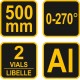 Vorel építési szögmérő 500mm, vízmértékkel, körzőheggyel
