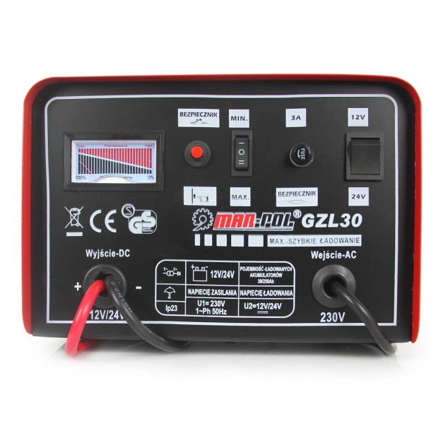 Marpol akkumulátor töltő 12V/40-180Ah, 24V/20-90Ah