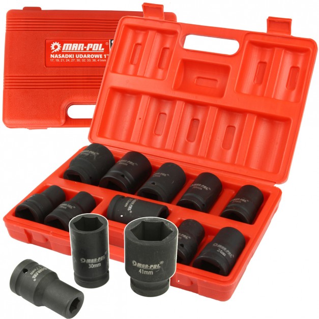 Marpol gépi dugókulcs készlet 1″ 17-41 mm- 10 db