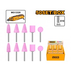 INGCO Csapos mini csiszolófej készlet 10 részes