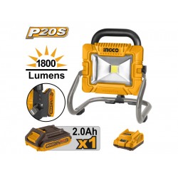 INGCO Akkus LED reflektor 1800 Lm 20 V (1 x 2,0 Ah akku + töltő)