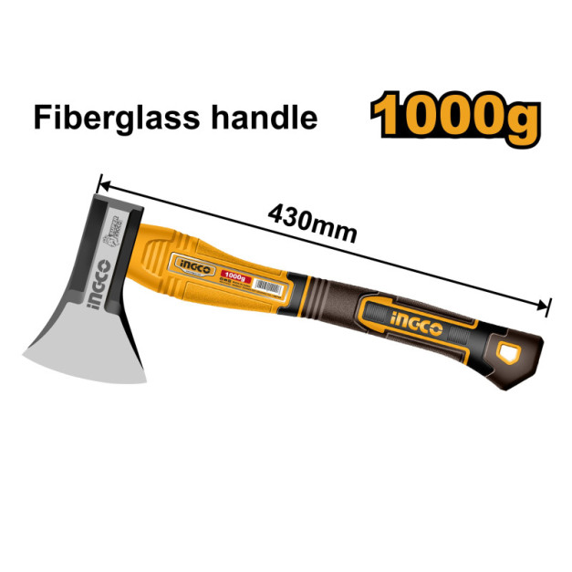 INGCO Balta 1000 g üvegszálas nyél