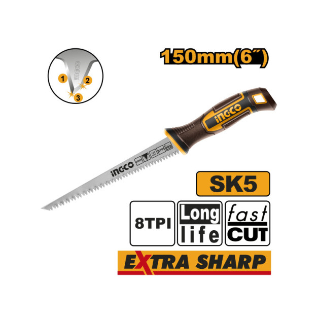 INGCO Gipszkarton fűrész 150 mm/ T8