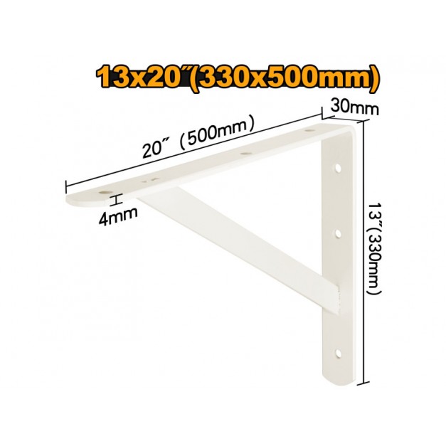 INGCO Polctartó konzol 330 x 500 mm erősített