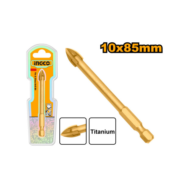 INGCO Üveg és csempefúrószár 10 mm bit befogás