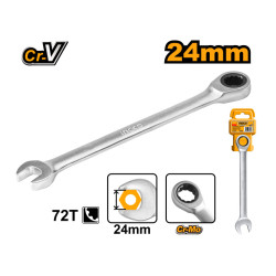 INGCO Racsnis csillag-villáskulcs 24 mm / 335 mm CrV
