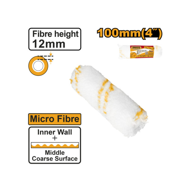 INGCO Mikroszálas festőhenger 100 x 12 mm