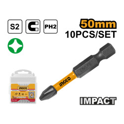 INGCO Impact bithegy PH2 x 50 mm (10 db)