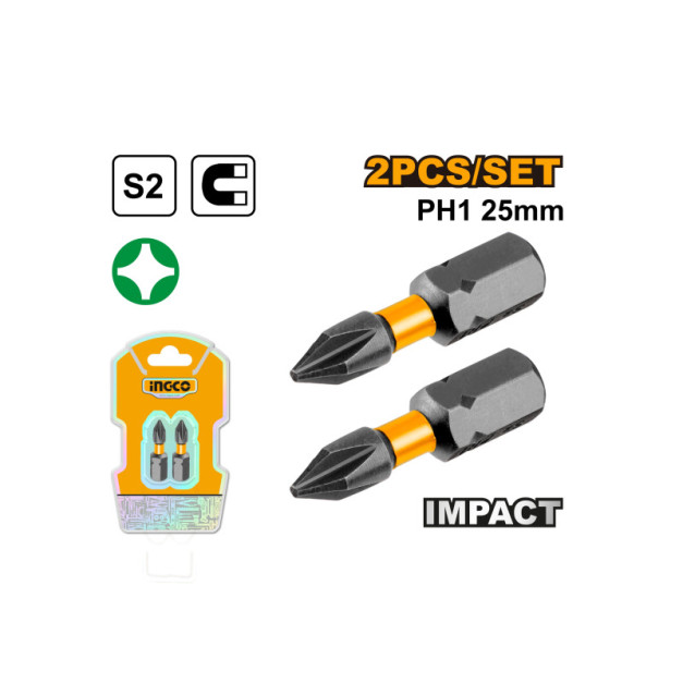 INGCO Impact bithegy PH1 x 25 mm (2 db)