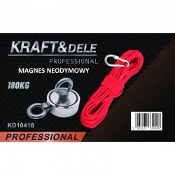 Kraft&Dele neodímium horgászmágnes 180 kg teherbírás, 2 kötési ponttal