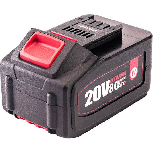 Worcraft CLB-20V-8.0 ShareSYS 8000 mAh akkumulátor, S20Li, gyorstöltés