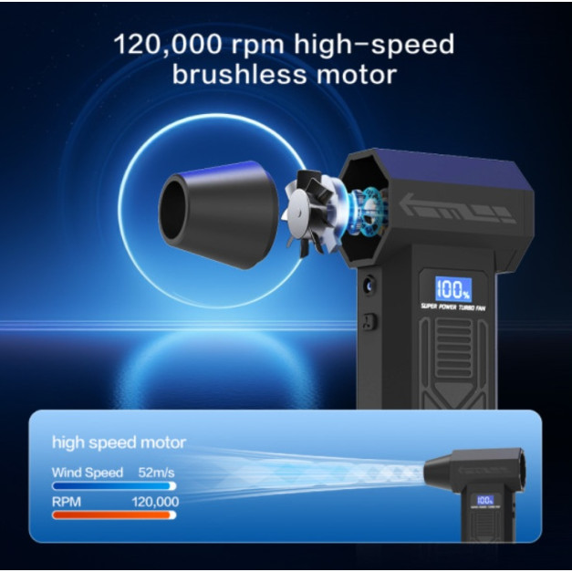 Akkus légseprű 7,4 V 5,2 Ah 120000 RPM
