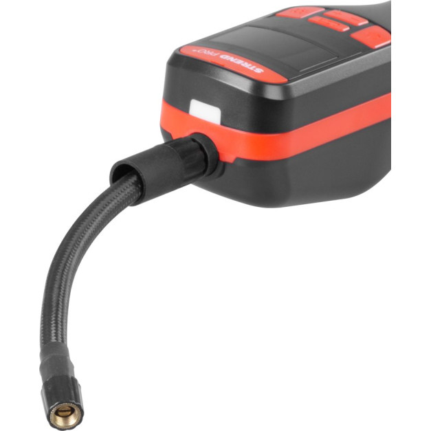 STR hordozható akkumulátoros kézi légkompresszor, USB-C, 10 bar, LED világítás