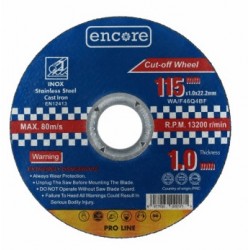 ENCORE Vágókorong 115 x 1,0 x 22,23 INOX