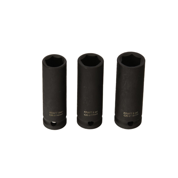 Kraft&Dele dugókulcs készlet, 1/2", 10- 32 mm, 16 db