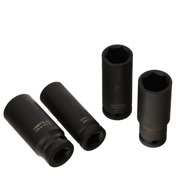 Kraft&Dele dugókulcs készlet, 1/2", 10- 32 mm, 16 db