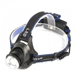 Kraft&Dele akkus LED fejlámpa, Cree T6, IPX45