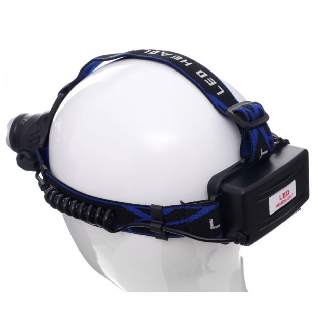 Kraft&Dele akkus LED fejlámpa, Cree T6, IPX45