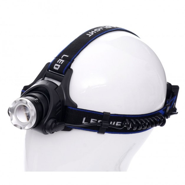 Kraft&Dele akkus LED fejlámpa, Cree T6, IPX45