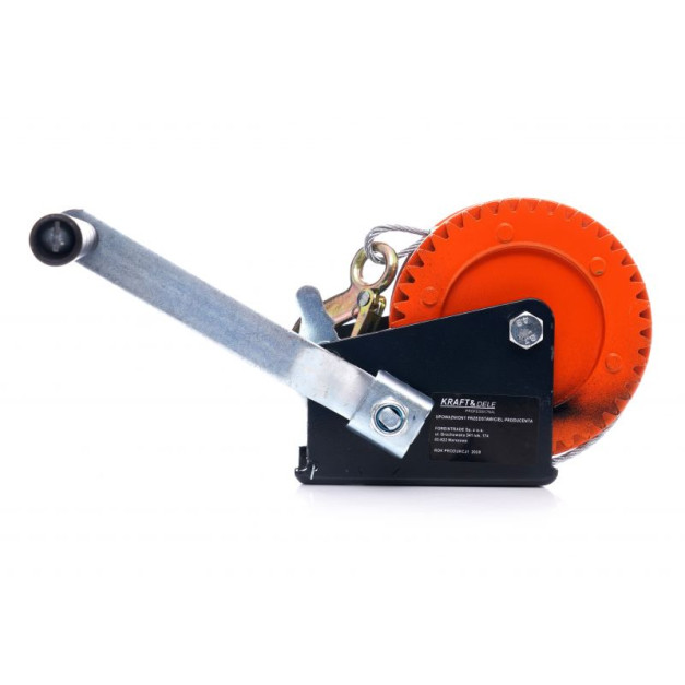 Kraft&Dele 1134 kg-os vonóerejű kézi csörlő, 5 mm-es huzallal 