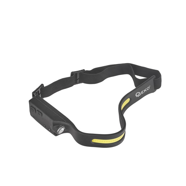 Geko LED COB mozgásérzékelős fejlámpa 3W + 1W XPE, 1200mAh, 350lm, IPX4 