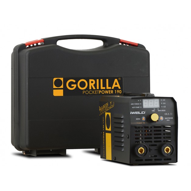 Iweld Gorilla 180 Amperos inverteres MMA hegesztő + munkakábelek + koffer
