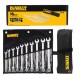 DEWALT Csillag-villáskulcs készlet 10 részes (10 - 19 mm) vászon tartóban