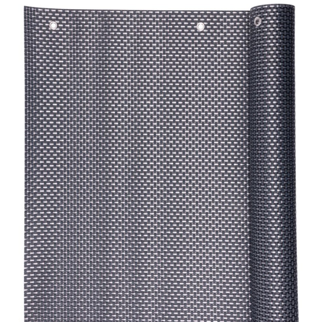 Polyrattan árnyékoló háló 0,9x3 m, UV, 800 g/m2, antracit, 