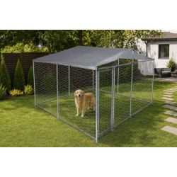 STR horganyzott kutyakennel ponyva tetővel, 3x3x2,1 m