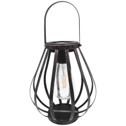 STR Hadar napelemes lámpa, 18x21 cm, 2x Edison LED, AA