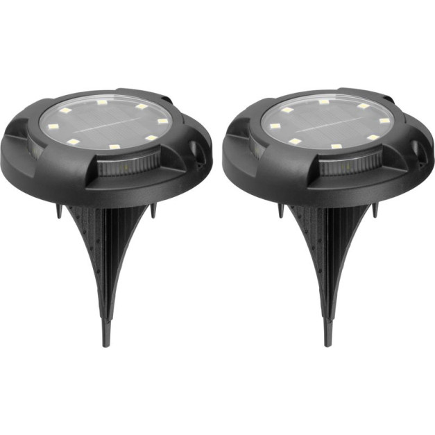 Strend Pro Strend Pro napelemes kráter lámpa, 11x14 cm, 12x SMD LED, AA, 2 db